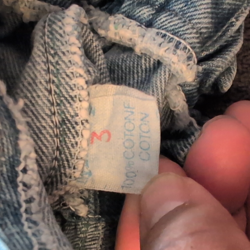 Vintage Denim Overalls With 4 colorful Patches - Picture 11 of 12